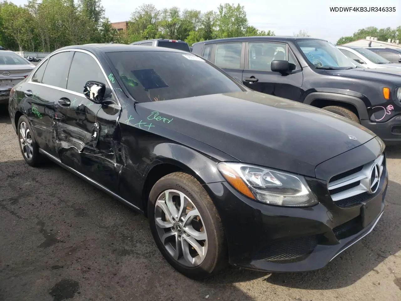2018 Mercedes-Benz C 300 4Matic VIN: WDDWF4KB3JR346335 Lot: 56276735