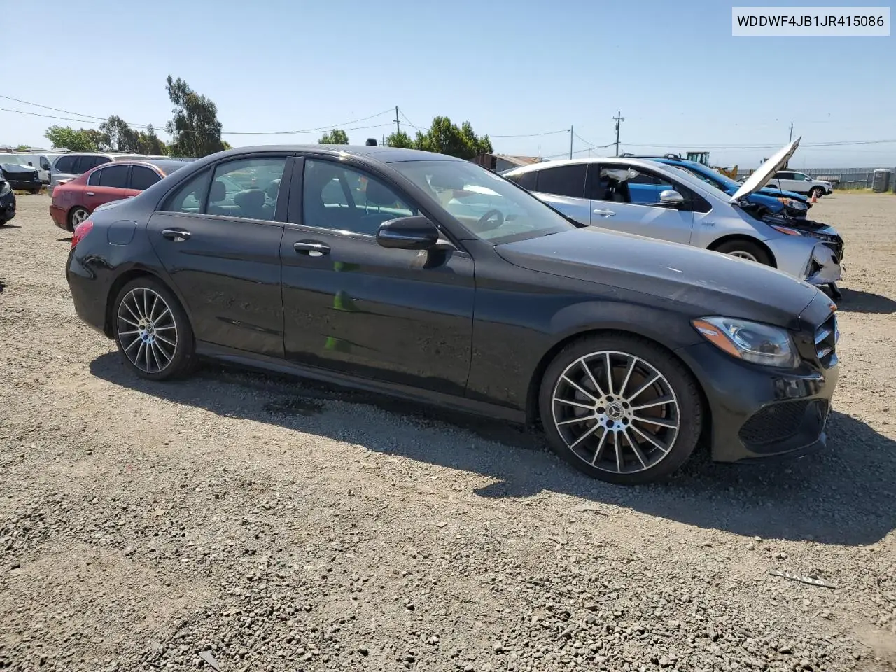2018 Mercedes-Benz C 300 VIN: WDDWF4JB1JR415086 Lot: 56981145