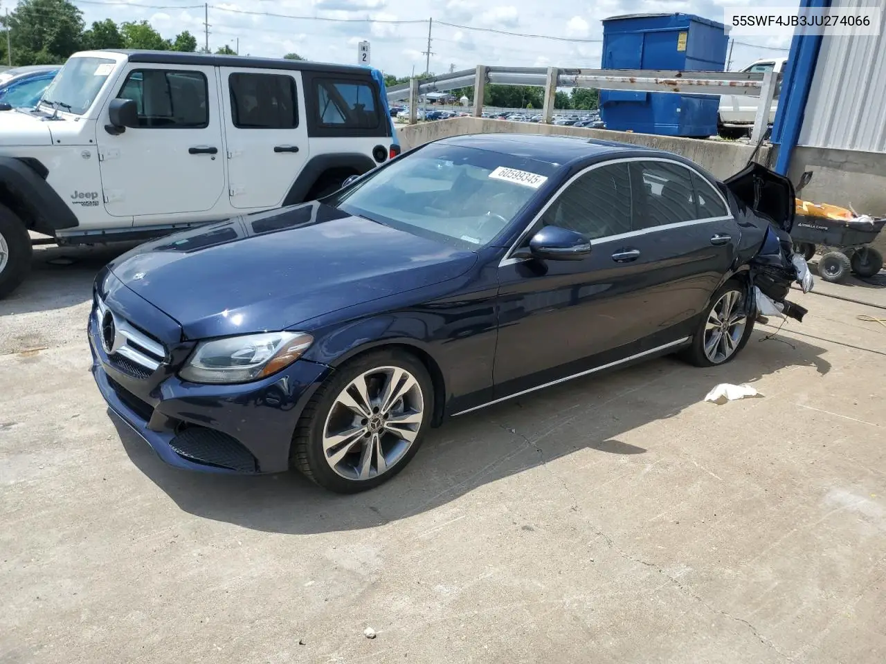 2018 Mercedes-Benz C 300 VIN: 55SWF4JB3JU274066 Lot: 60599345