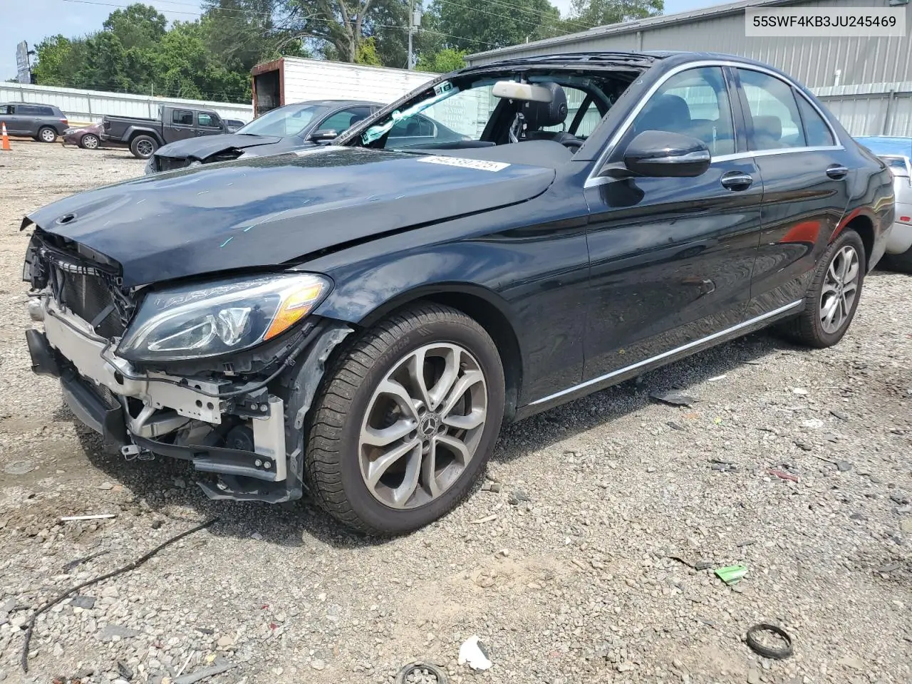 2018 Mercedes-Benz C 300 4Matic VIN: 55SWF4KB3JU245469 Lot: 64239725