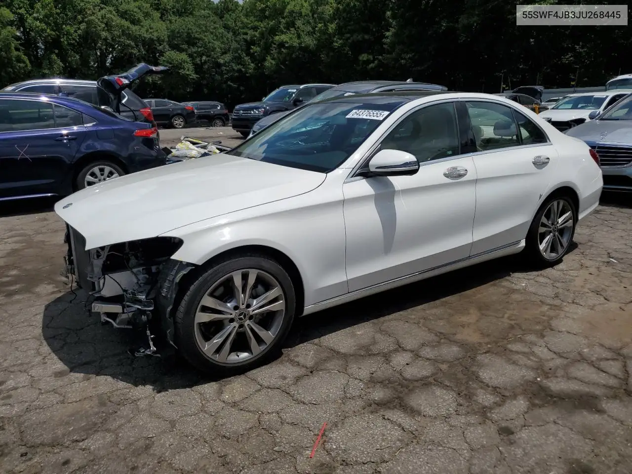 2018 Mercedes-Benz C 300 VIN: 55SWF4JB3JU268445 Lot: 64376555