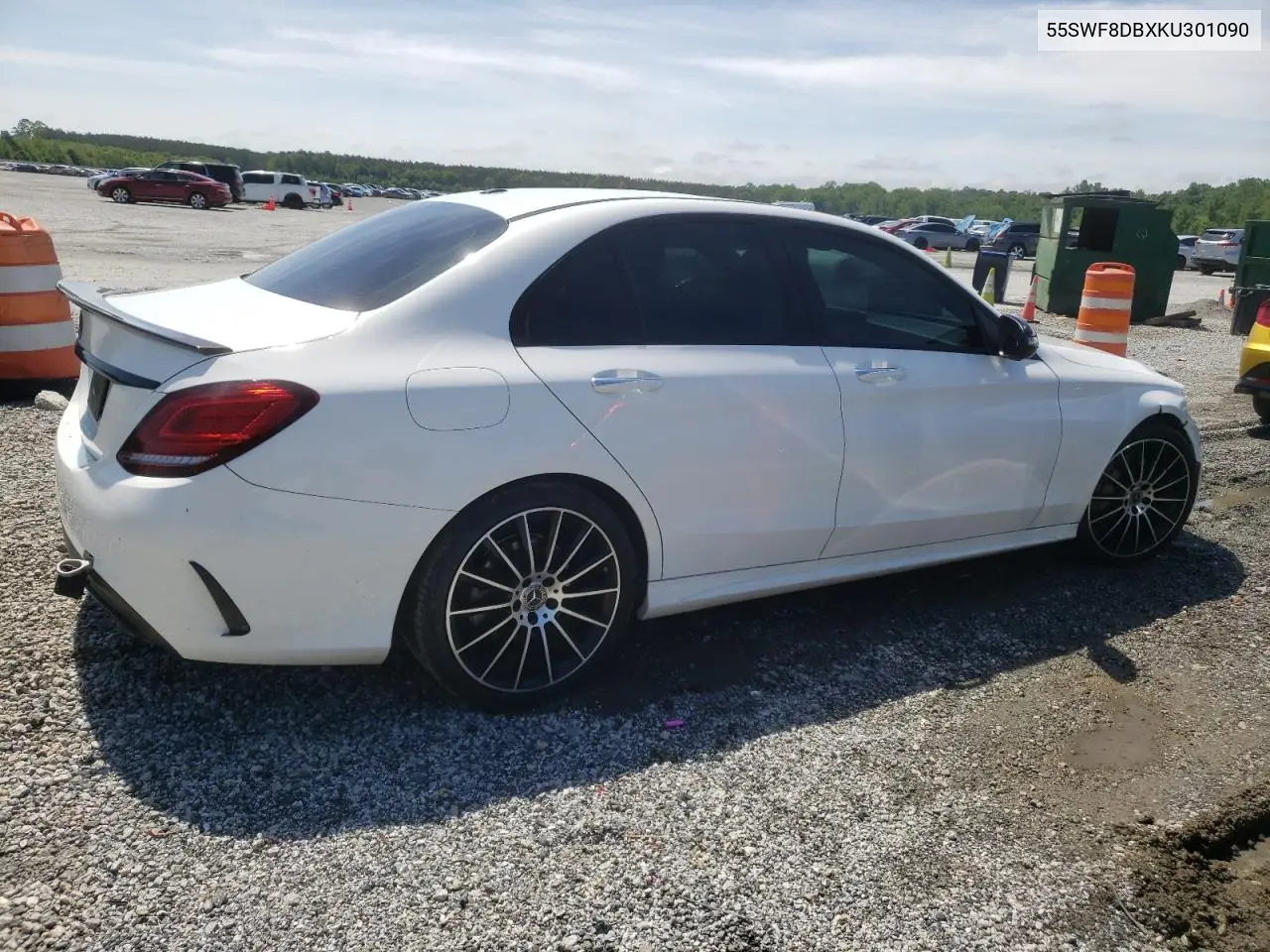 2019 Mercedes-Benz C 300 VIN: 55SWF8DBXKU301090 Lot: 55570115