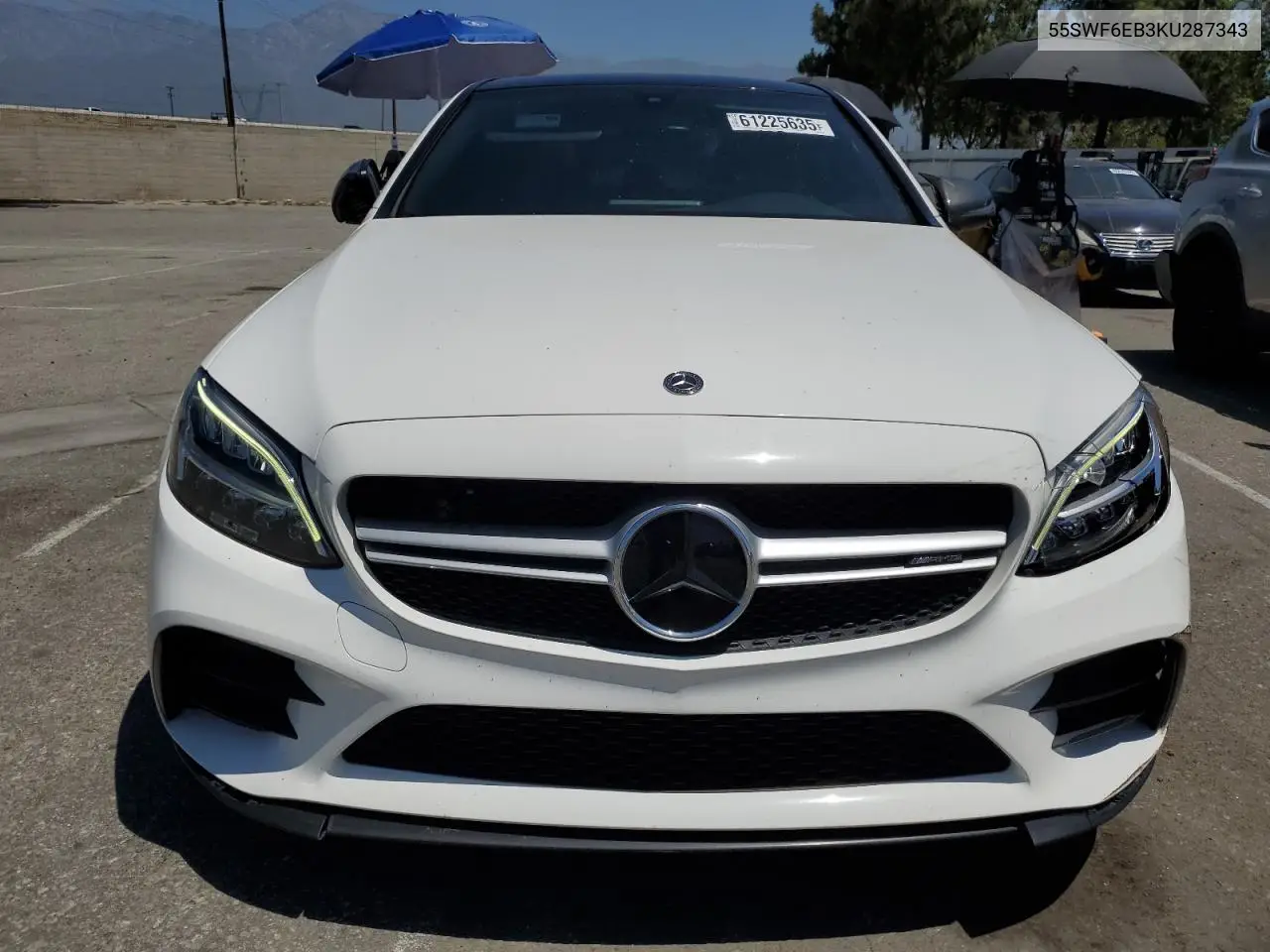 2019 Mercedes-Benz C 43 Amg VIN: 55SWF6EB3KU287343 Lot: 61225635