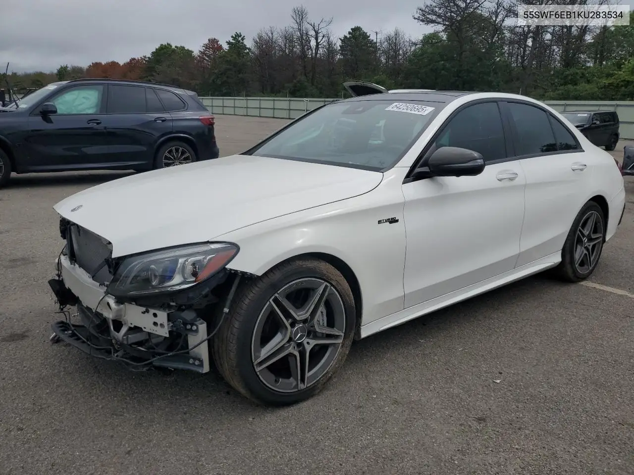 2019 Mercedes-Benz C 43 Amg VIN: 55SWF6EB1KU283534 Lot: 64250695