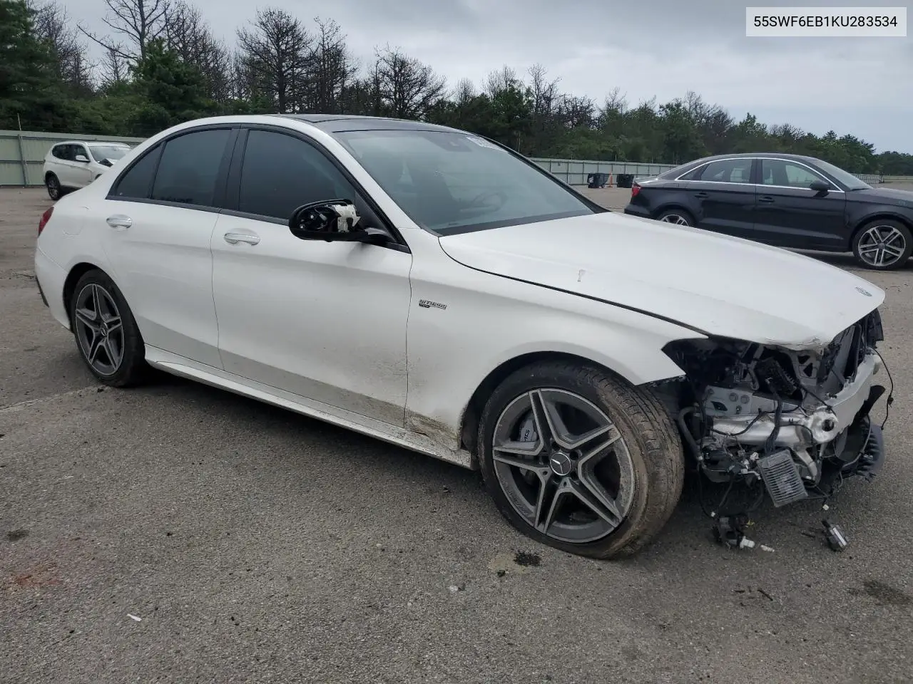 2019 Mercedes-Benz C 43 Amg VIN: 55SWF6EB1KU283534 Lot: 64250695