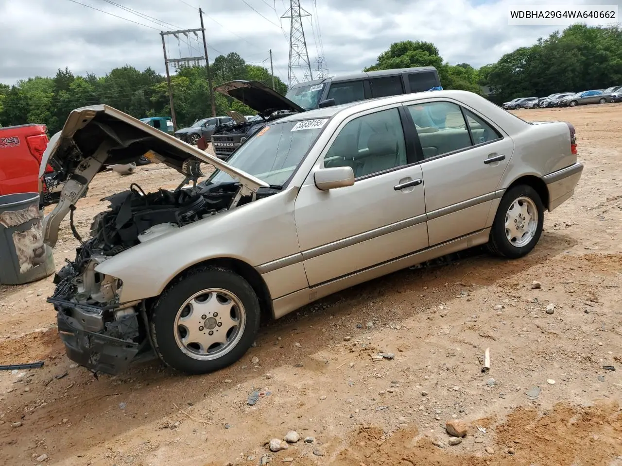 1998 Mercedes-Benz C 280 VIN: WDBHA29G4WA640662 Lot: 58639155