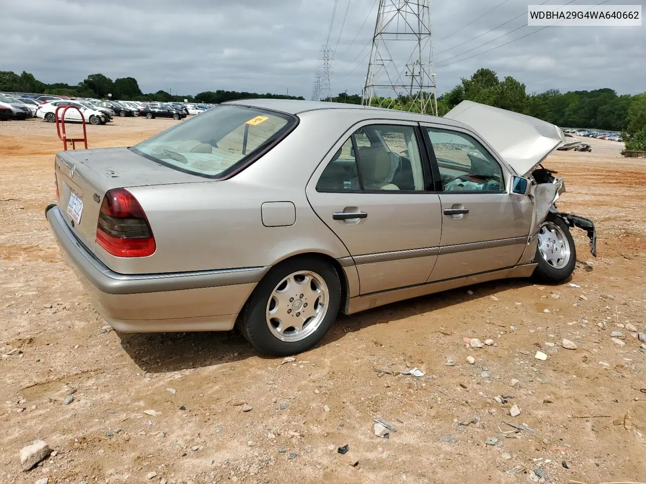 1998 Mercedes-Benz C 280 VIN: WDBHA29G4WA640662 Lot: 58639155