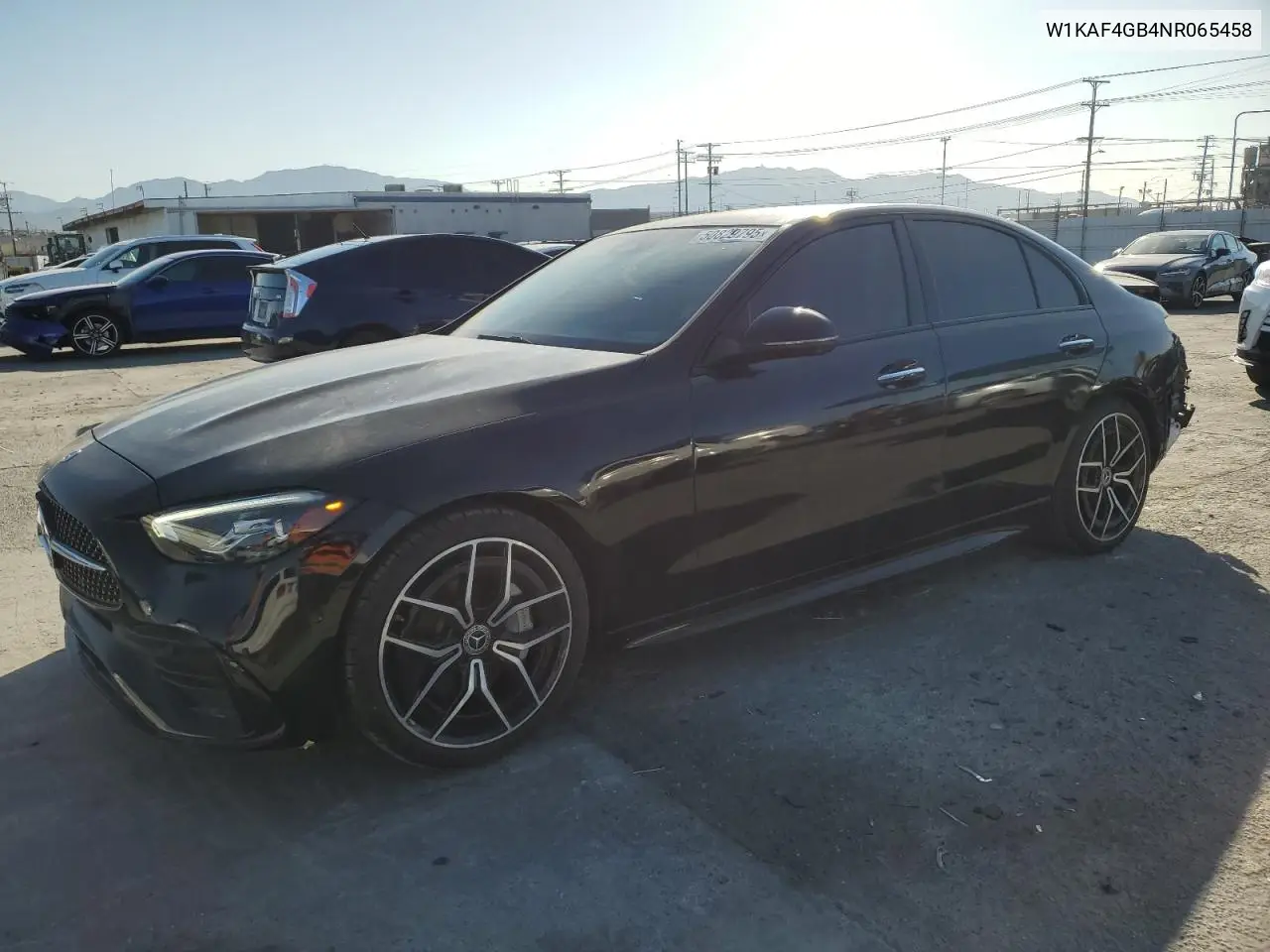 2022 Mercedes-Benz C 300 VIN: W1KAF4GB4NR065458 Lot: 50829795