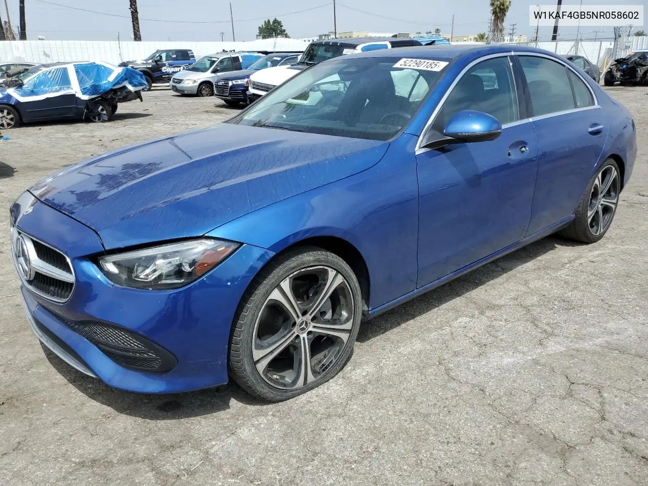 2022 Mercedes-Benz C 300 VIN: W1KAF4GB5NR058602 Lot: 52290185