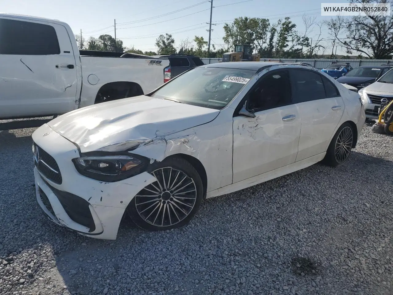 2022 Mercedes-Benz C 300 VIN: W1KAF4GB2NR052840 Lot: 55499025