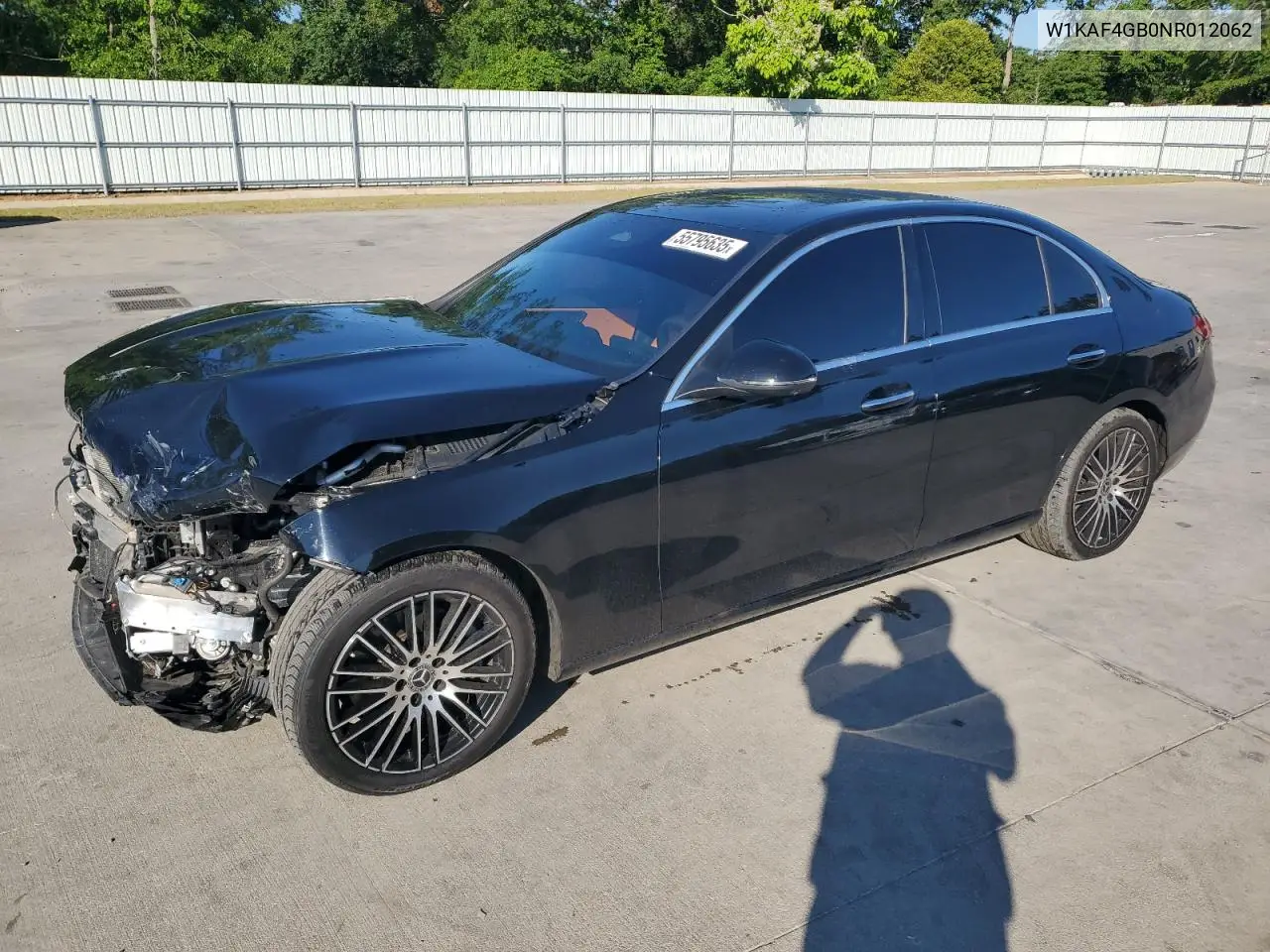 2022 Mercedes-Benz C 300 VIN: W1KAF4GB0NR012062 Lot: 55795635