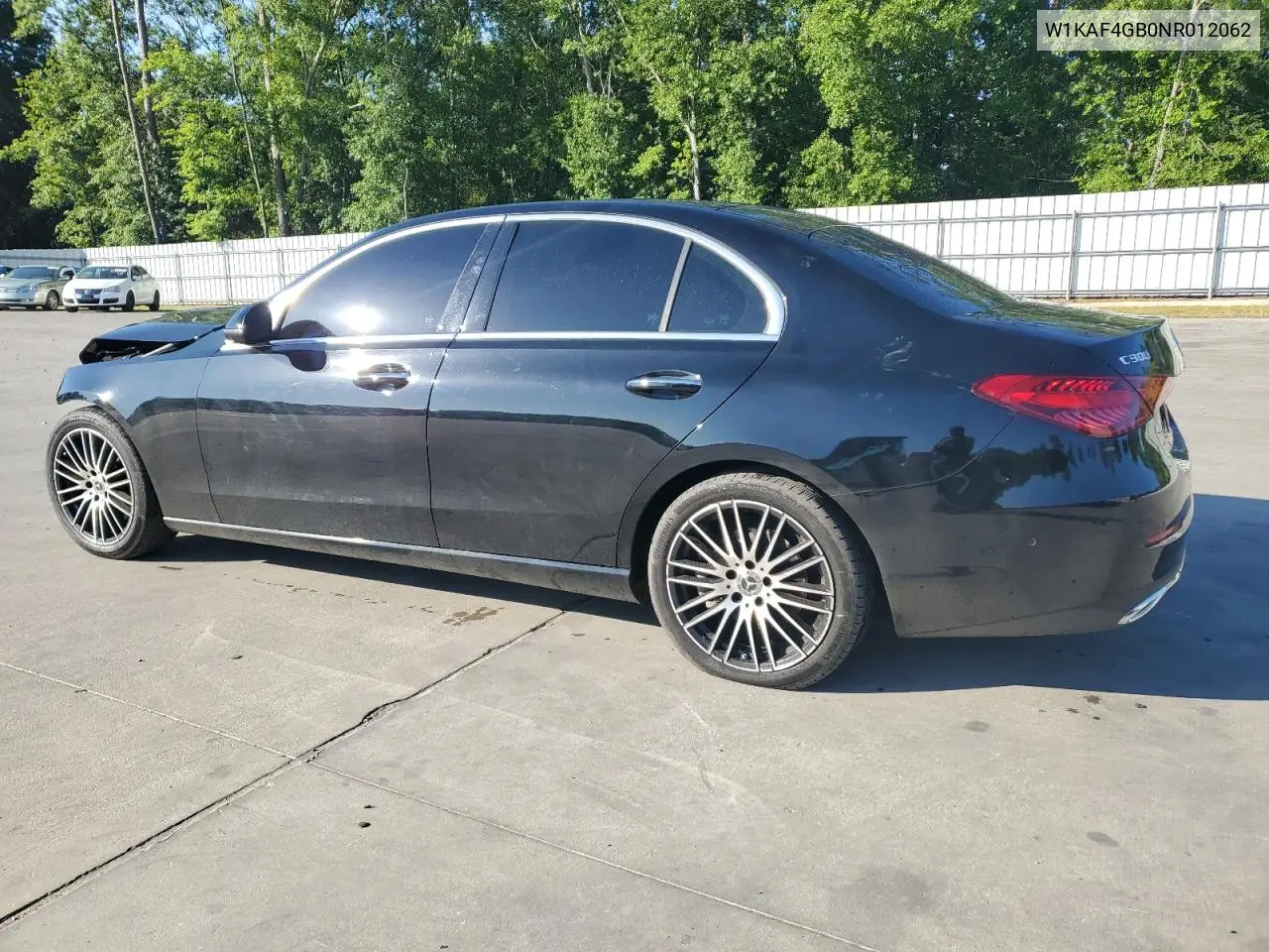 2022 Mercedes-Benz C 300 VIN: W1KAF4GB0NR012062 Lot: 55795635