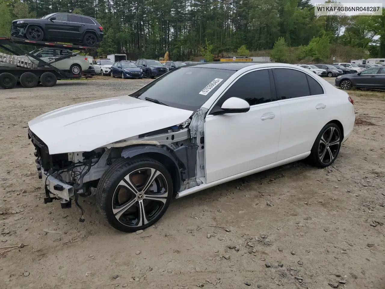 2022 Mercedes-Benz C 300 VIN: W1KAF4GB6NR048287 Lot: 57039645