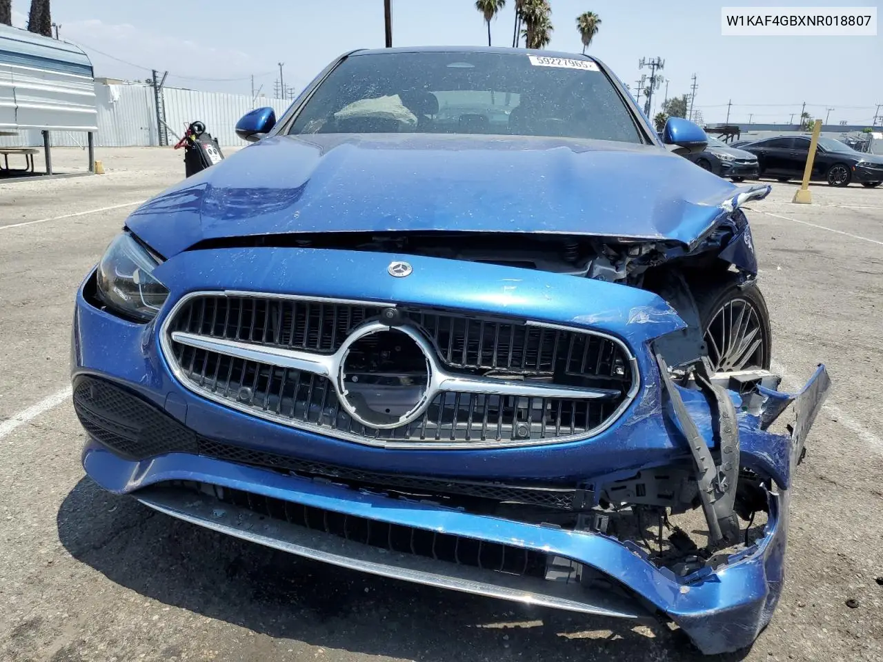 2022 Mercedes-Benz C 300 VIN: W1KAF4GBXNR018807 Lot: 59227965