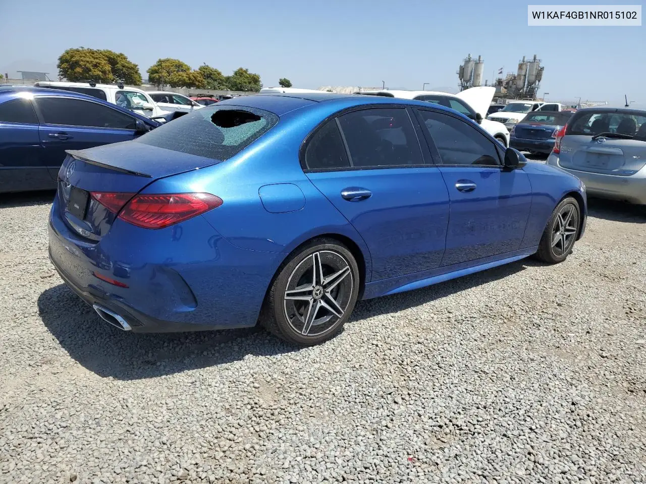 2022 Mercedes-Benz C 300 VIN: W1KAF4GB1NR015102 Lot: 61949175