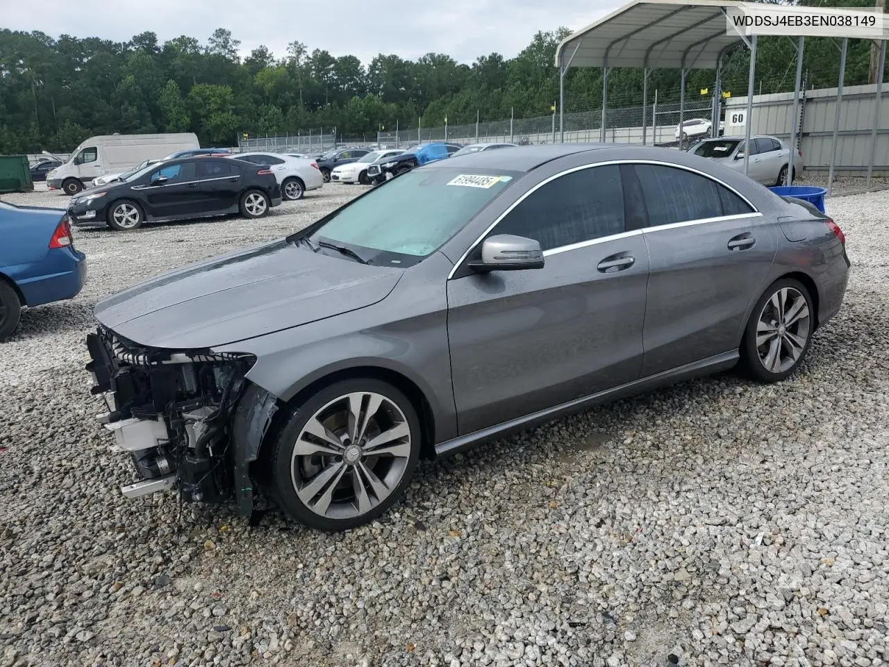 2014 Mercedes-Benz Cla 250 VIN: WDDSJ4EB3EN038149 Lot: 61994485