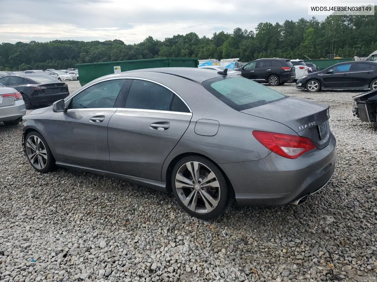 2014 Mercedes-Benz Cla 250 VIN: WDDSJ4EB3EN038149 Lot: 61994485
