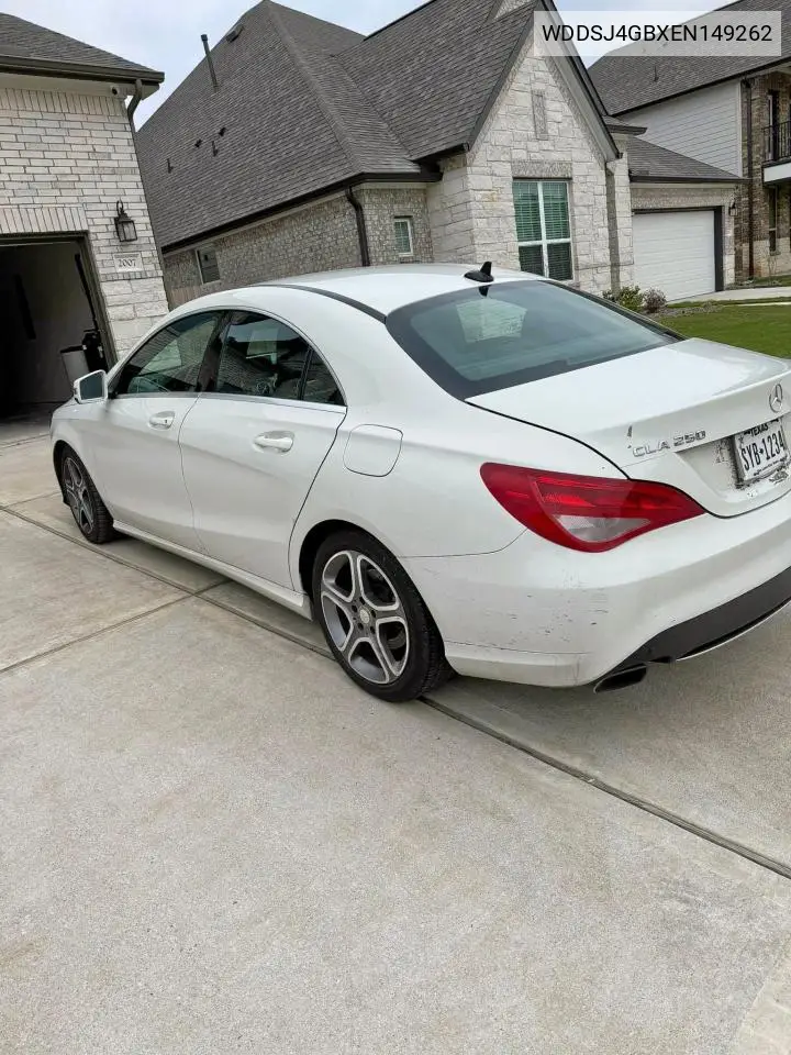 2014 Mercedes-Benz Cla 250 4Matic VIN: WDDSJ4GBXEN149262 Lot: 63113425