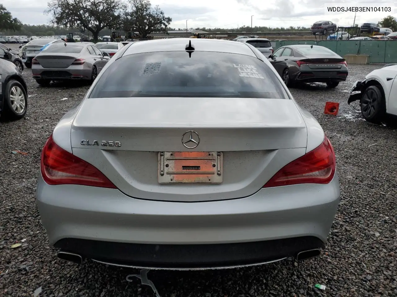 2014 Mercedes-Benz Cla 250 VIN: WDDSJ4EB3EN104103 Lot: 65992375