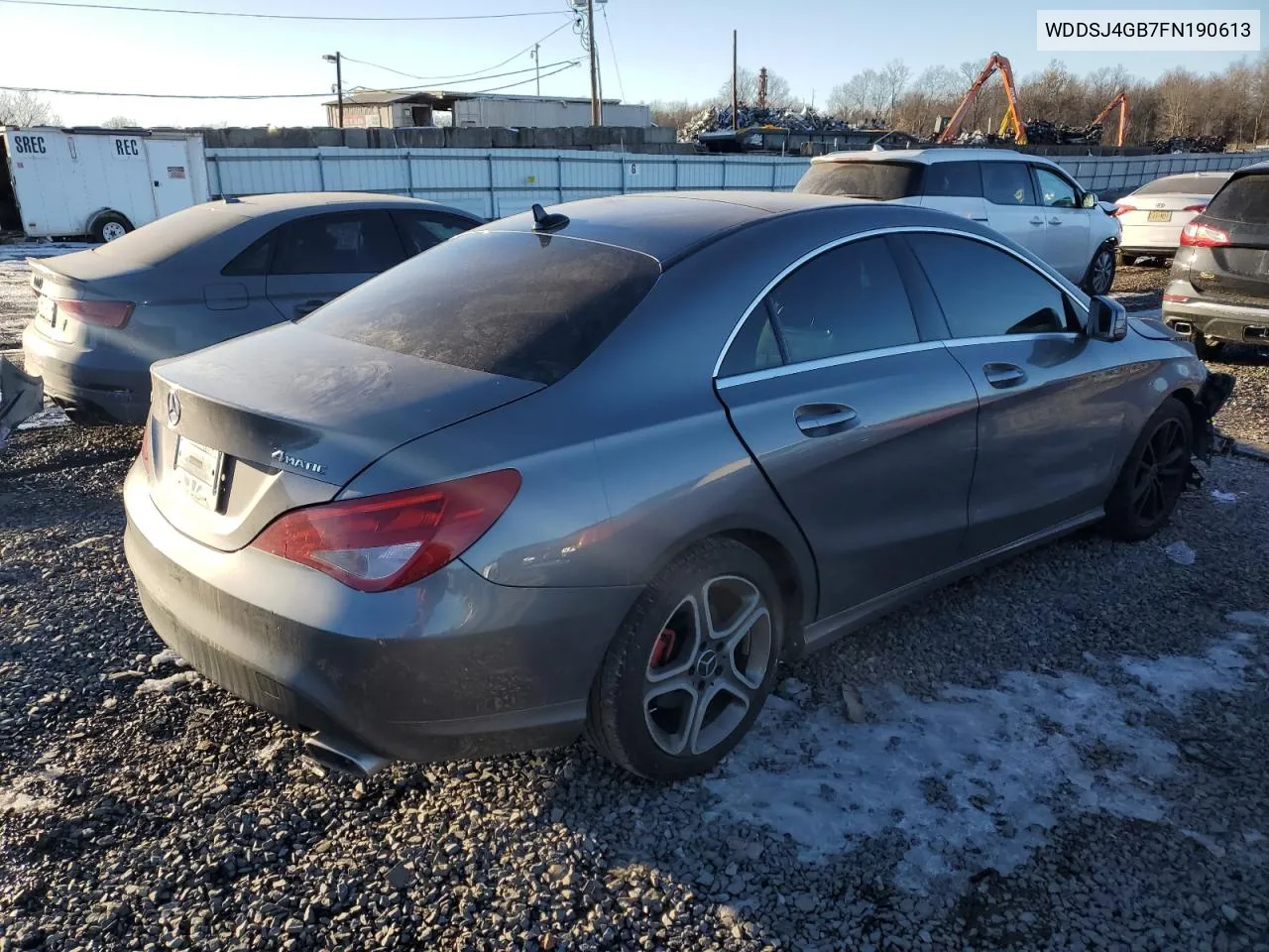 2015 Mercedes-Benz Cla 250 4Matic VIN: WDDSJ4GB7FN190613 Lot: 42414325