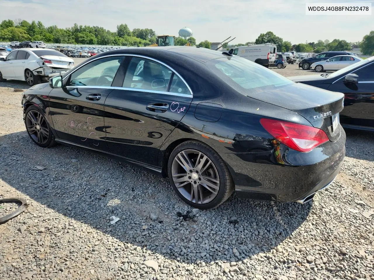 2015 Mercedes-Benz Cla 250 4Matic VIN: WDDSJ4GB8FN232478 Lot: 62573555