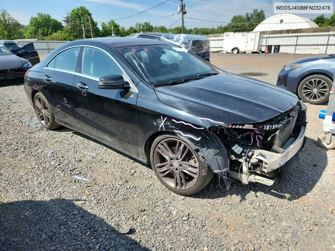 2015 Mercedes-Benz Cla 250 4Matic VIN: WDDSJ4GB8FN232478 Lot: 62573555