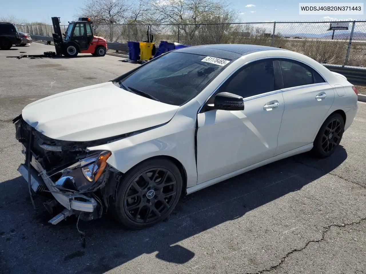 2016 Mercedes-Benz Cla 250 4Matic VIN: WDDSJ4GB2GN371443 Lot: 51178465