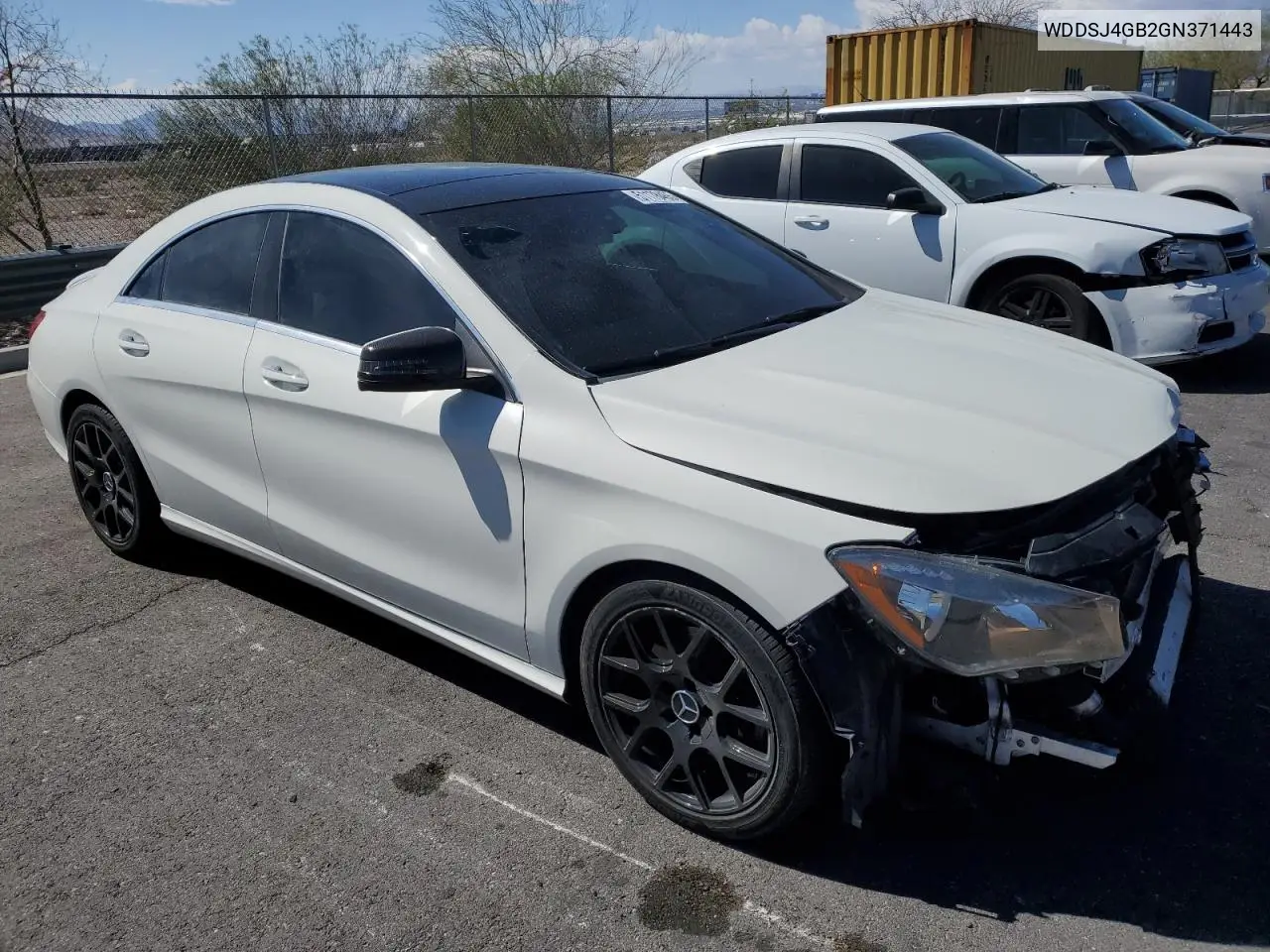 2016 Mercedes-Benz Cla 250 4Matic VIN: WDDSJ4GB2GN371443 Lot: 51178465