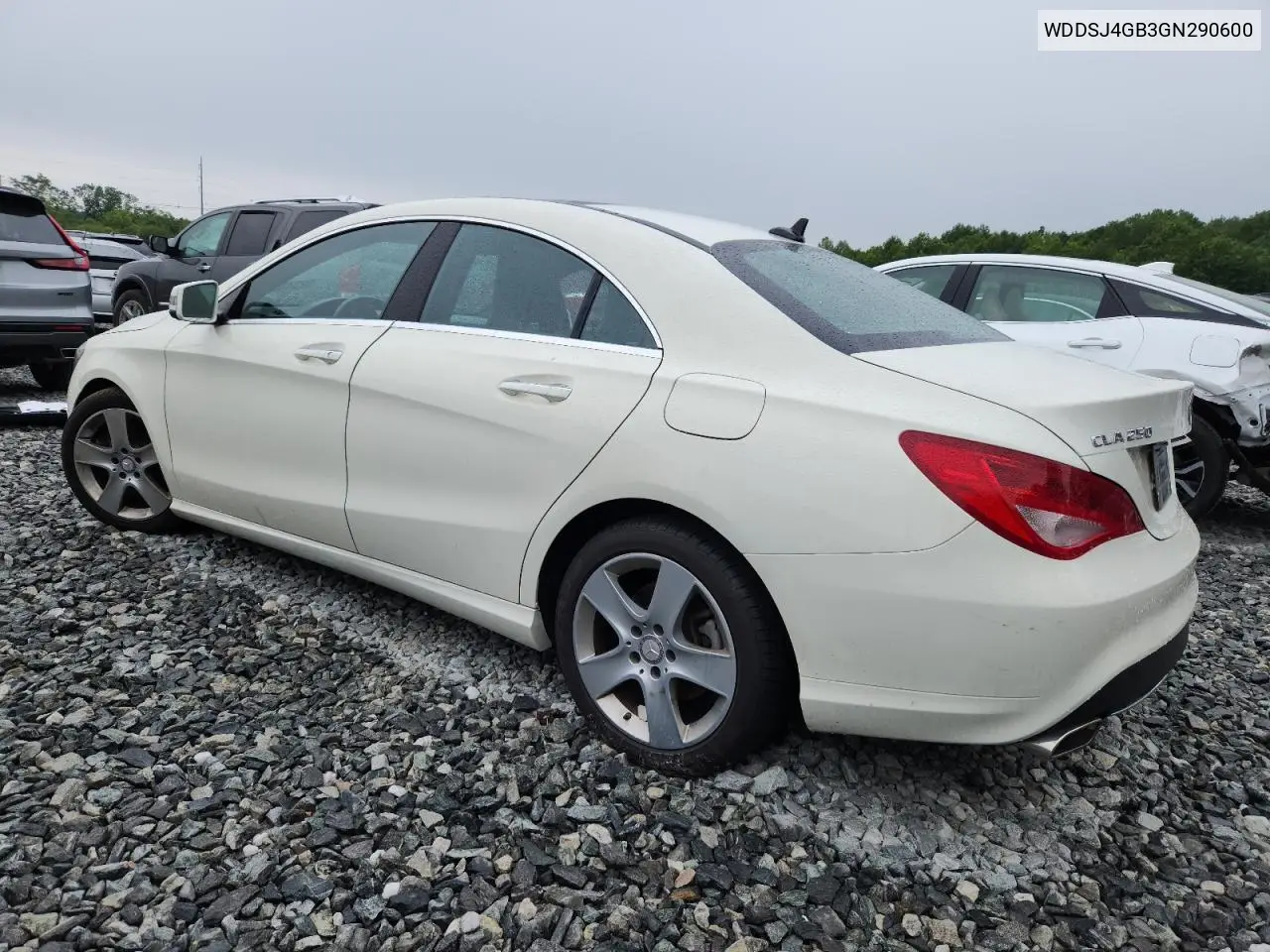 2016 Mercedes-Benz Cla 250 4Matic VIN: WDDSJ4GB3GN290600 Lot: 62340255