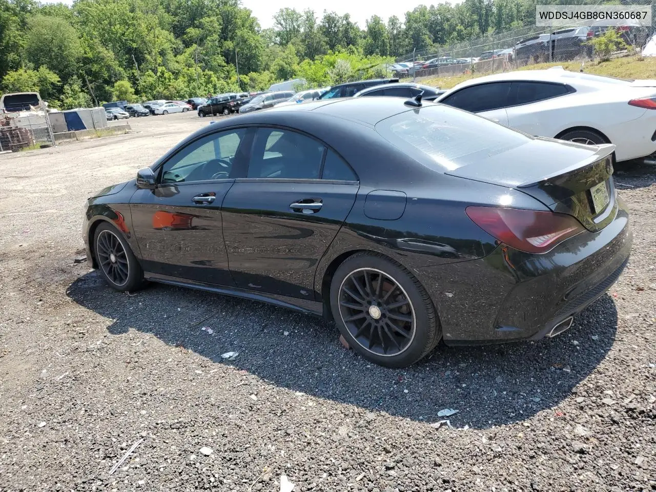 2016 Mercedes-Benz Cla 250 4Matic VIN: WDDSJ4GB8GN360687 Lot: 65546825