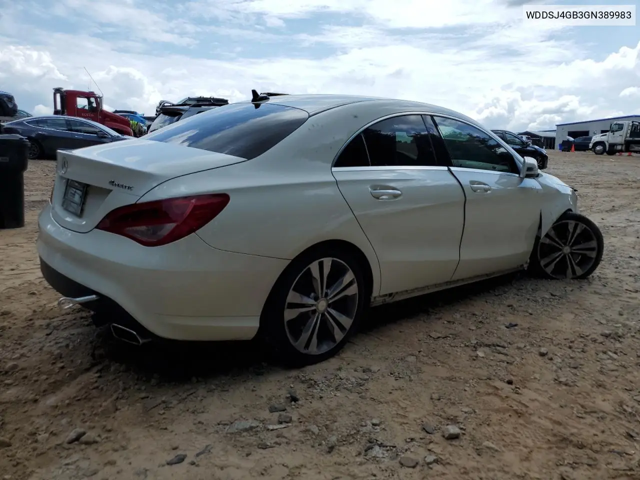 2016 Mercedes-Benz Cla 250 4Matic VIN: WDDSJ4GB3GN389983 Lot: 65827975
