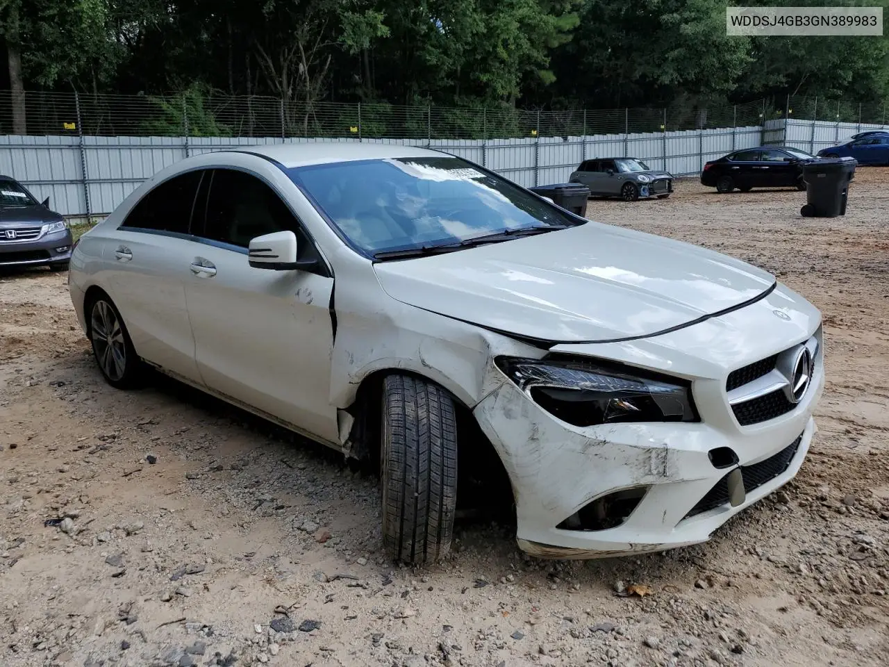 2016 Mercedes-Benz Cla 250 4Matic VIN: WDDSJ4GB3GN389983 Lot: 65827975