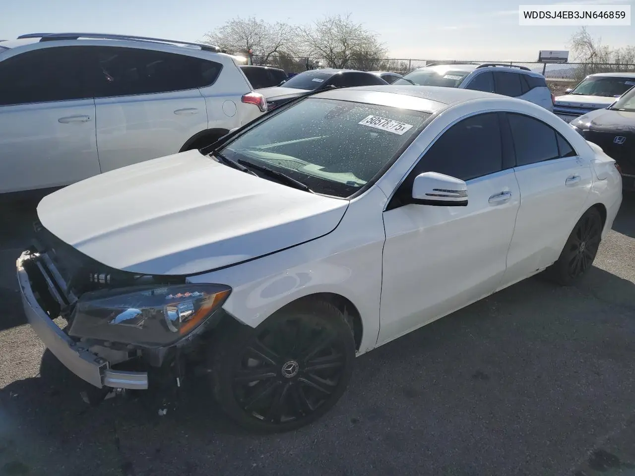 2018 Mercedes-Benz Cla 250 VIN: WDDSJ4EB3JN646859 Lot: 50578575