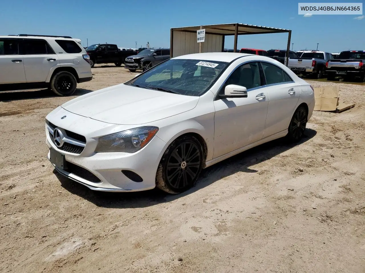 2018 Mercedes-Benz Cla 250 4Matic VIN: WDDSJ4GB6JN664365 Lot: 61214945