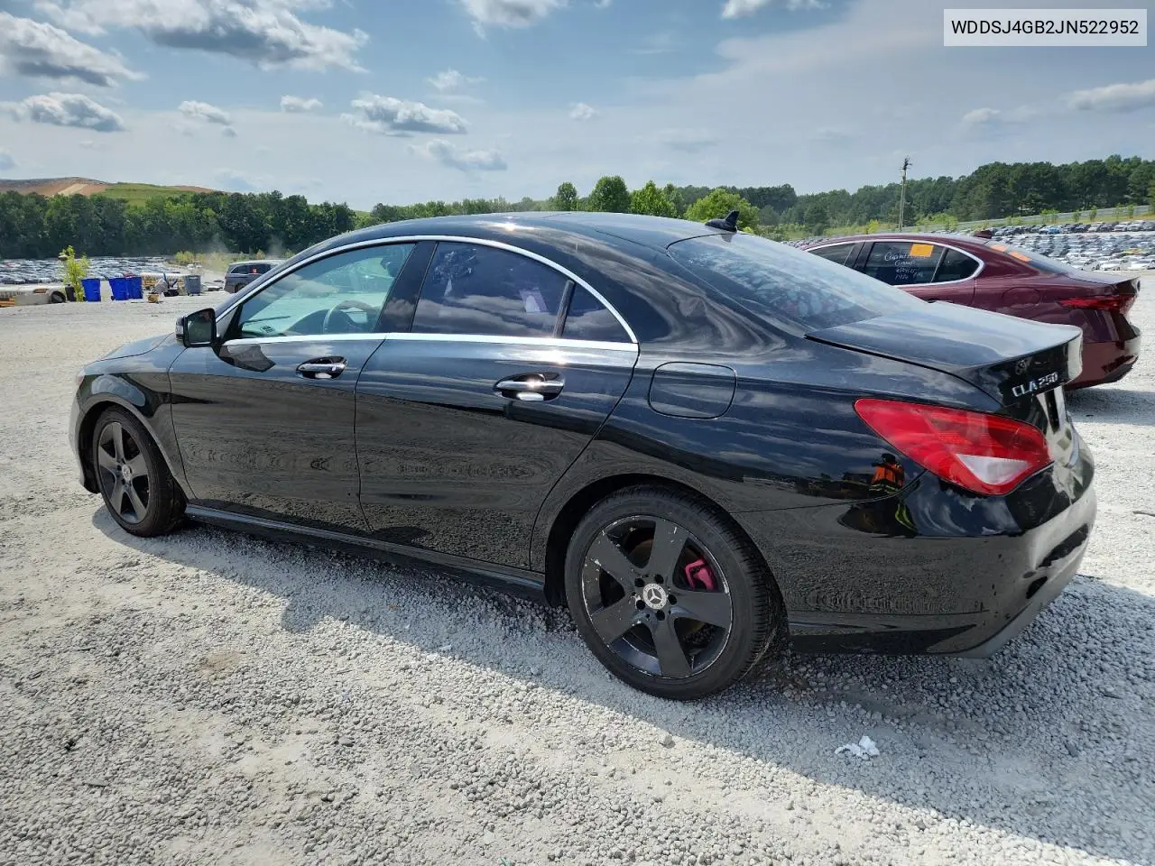 2018 Mercedes-Benz Cla 250 4Matic VIN: WDDSJ4GB2JN522952 Lot: 62657985