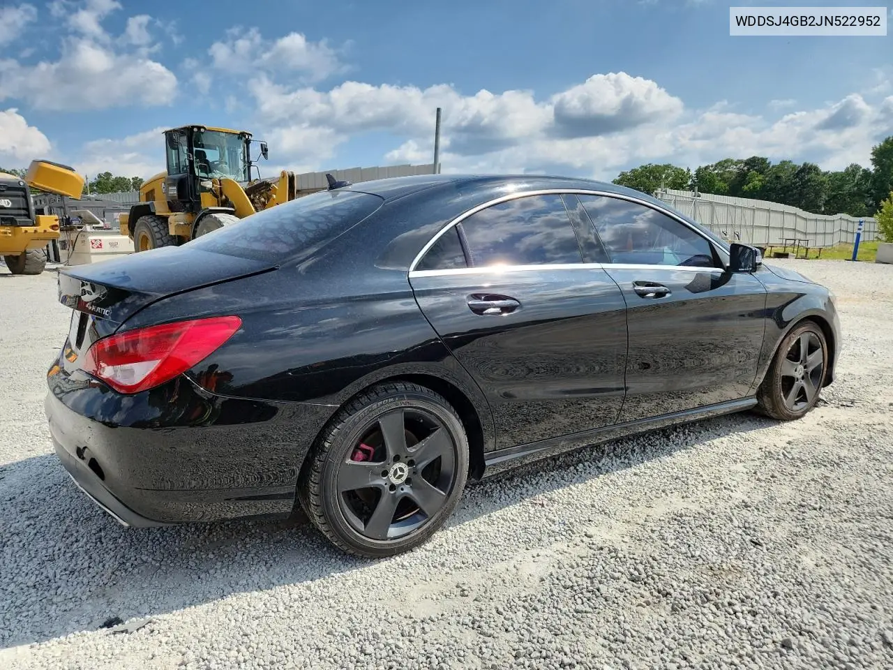 2018 Mercedes-Benz Cla 250 4Matic VIN: WDDSJ4GB2JN522952 Lot: 62657985