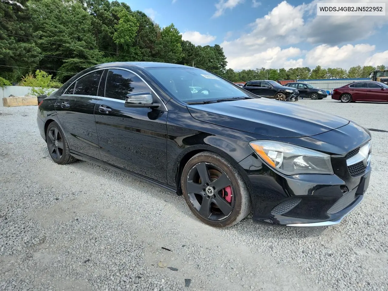 2018 Mercedes-Benz Cla 250 4Matic VIN: WDDSJ4GB2JN522952 Lot: 62657985
