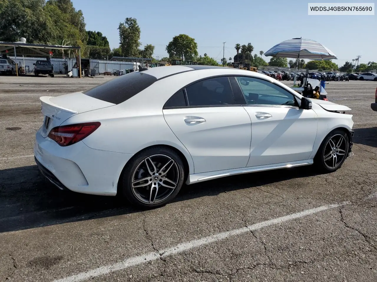 2019 Mercedes-Benz Cla 250 4Matic VIN: WDDSJ4GB5KN765690 Lot: 62313765
