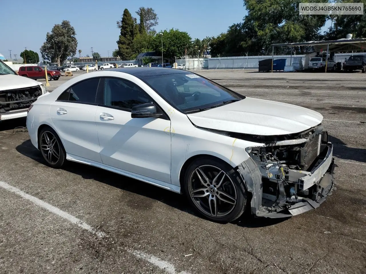 2019 Mercedes-Benz Cla 250 4Matic VIN: WDDSJ4GB5KN765690 Lot: 62313765