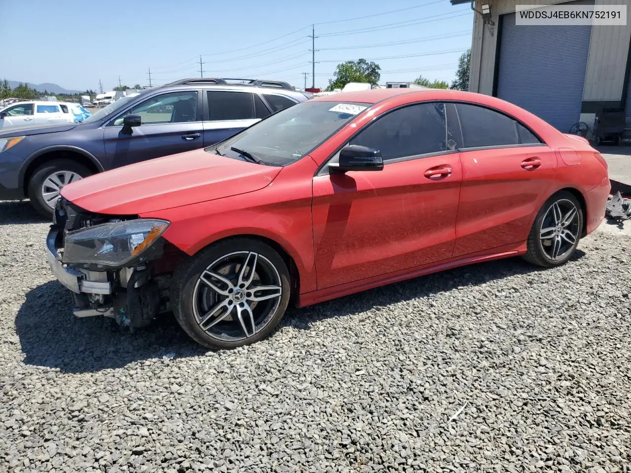 2019 Mercedes-Benz Cla 250 VIN: WDDSJ4EB6KN752191 Lot: 64494575
