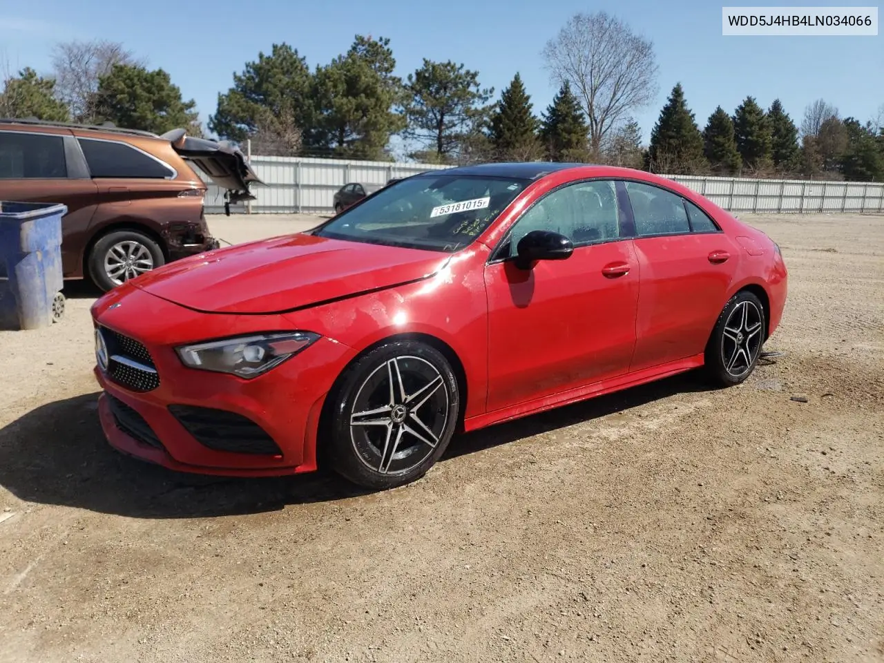 2020 Mercedes-Benz Cla 250 4Matic VIN: WDD5J4HB4LN034066 Lot: 53181015