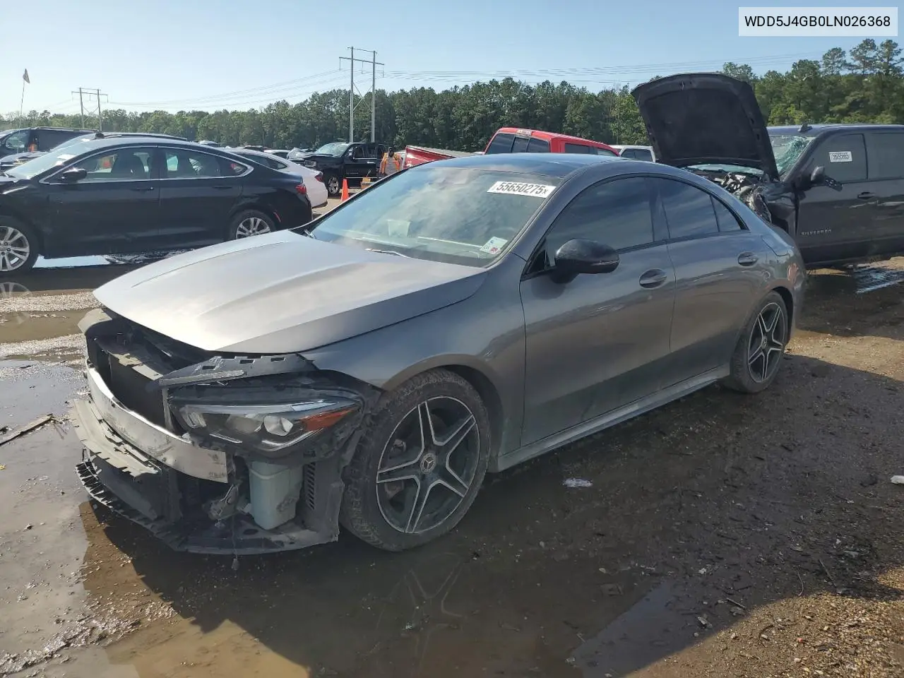 2020 Mercedes-Benz Cla 250 VIN: WDD5J4GB0LN026368 Lot: 55650275