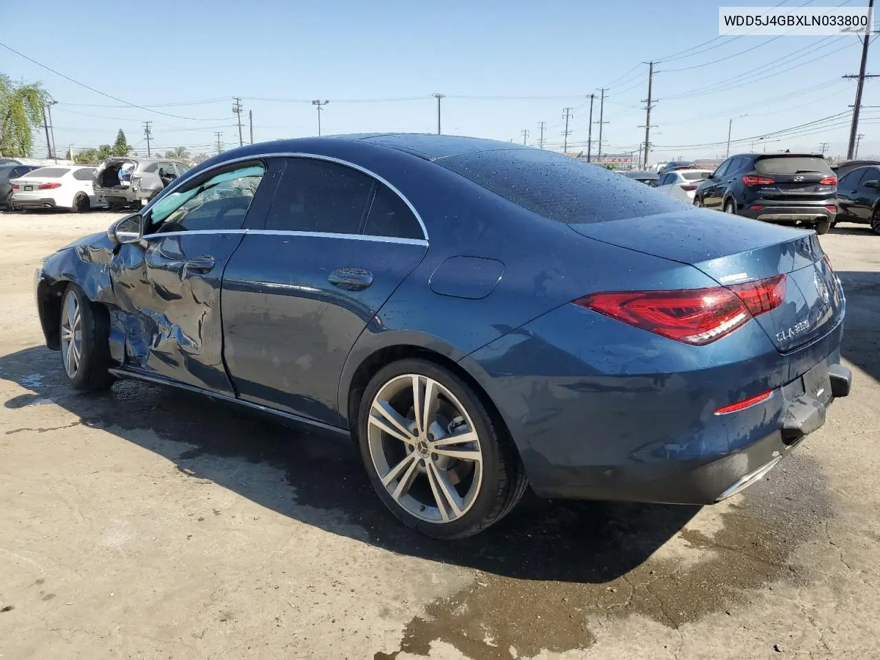 2020 Mercedes-Benz Cla 250 VIN: WDD5J4GBXLN033800 Lot: 56573075