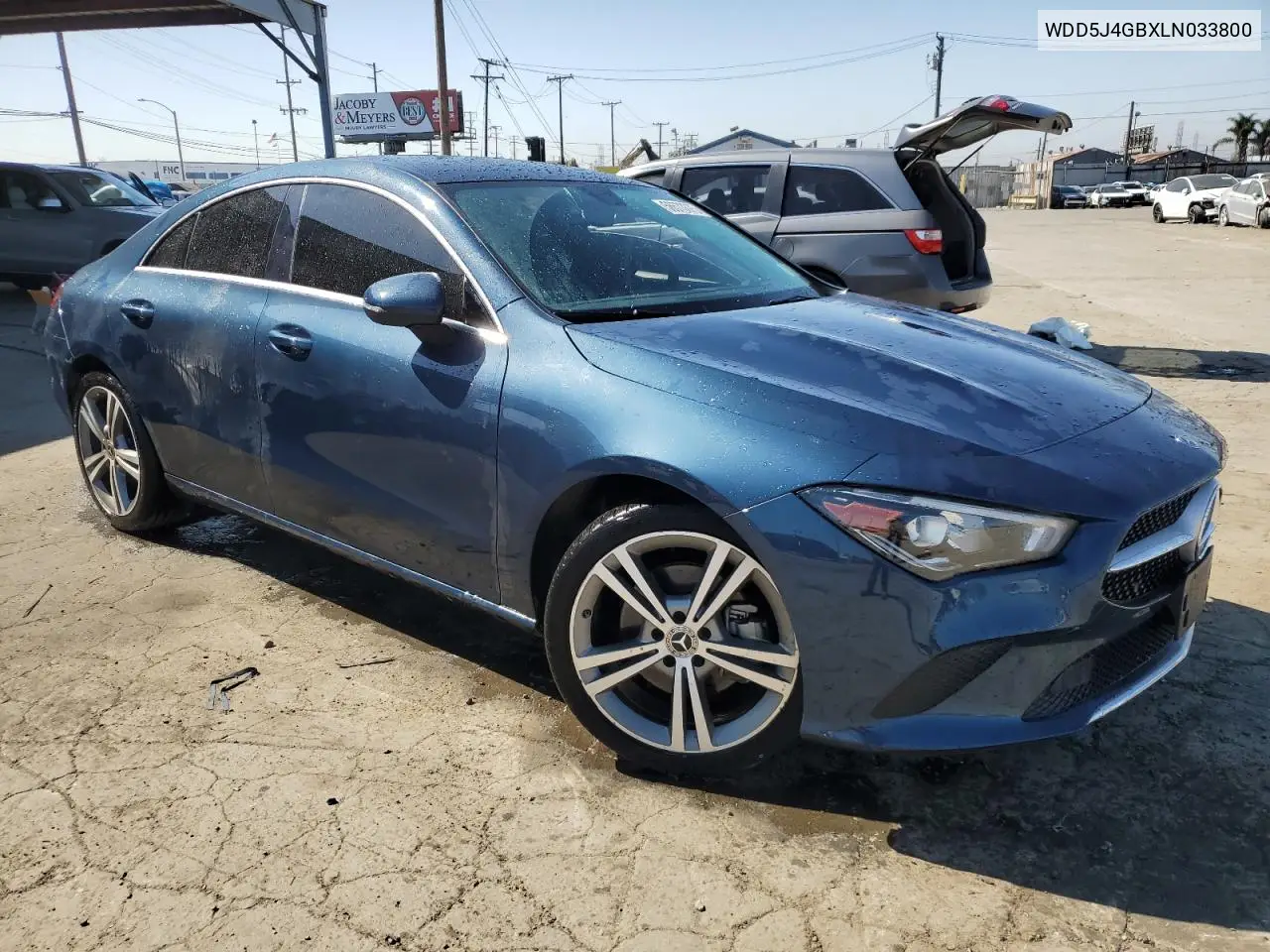 2020 Mercedes-Benz Cla 250 VIN: WDD5J4GBXLN033800 Lot: 56573075