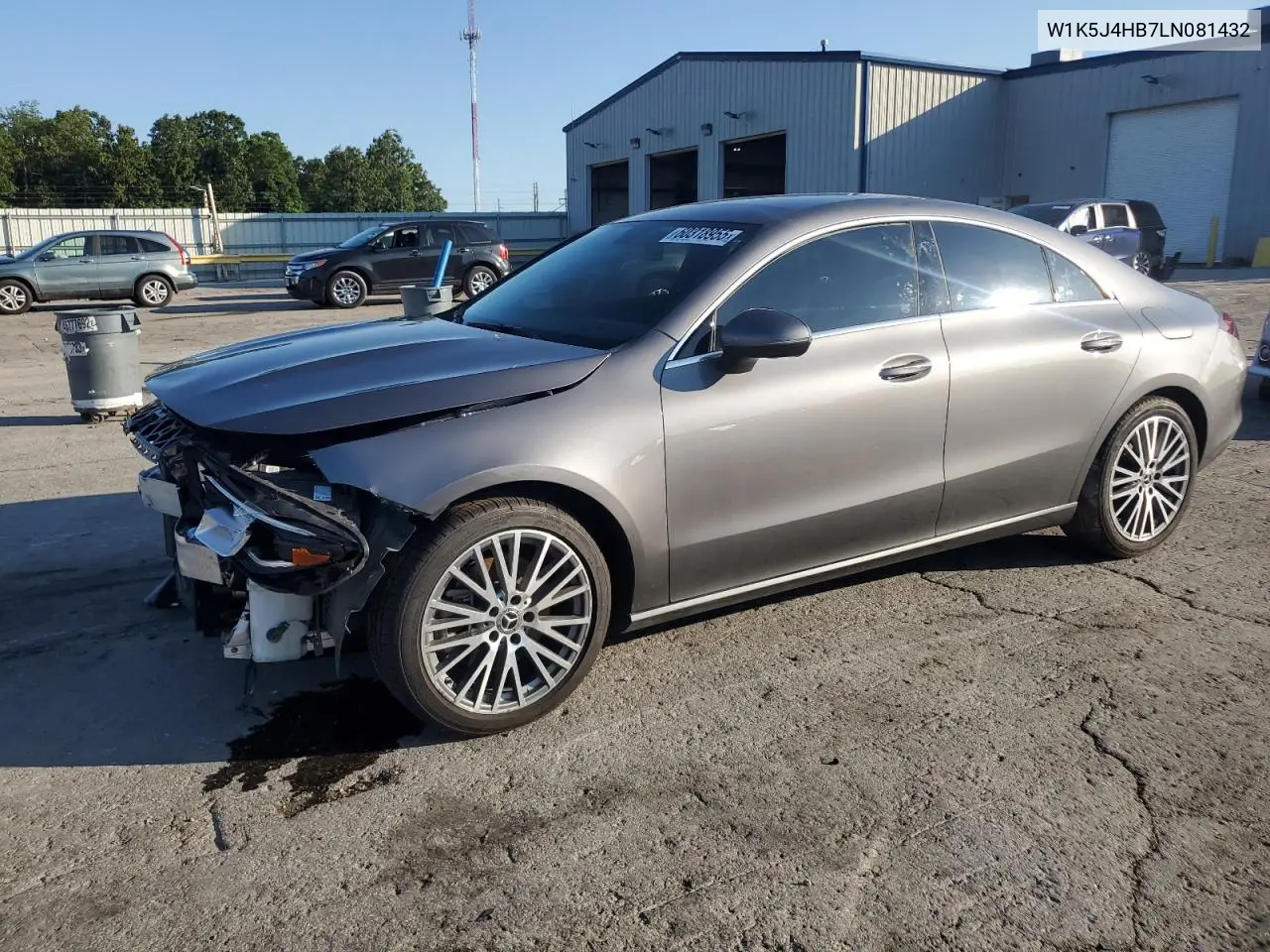 2020 Mercedes-Benz Cla 250 4Matic VIN: W1K5J4HB7LN081432 Lot: 60318955