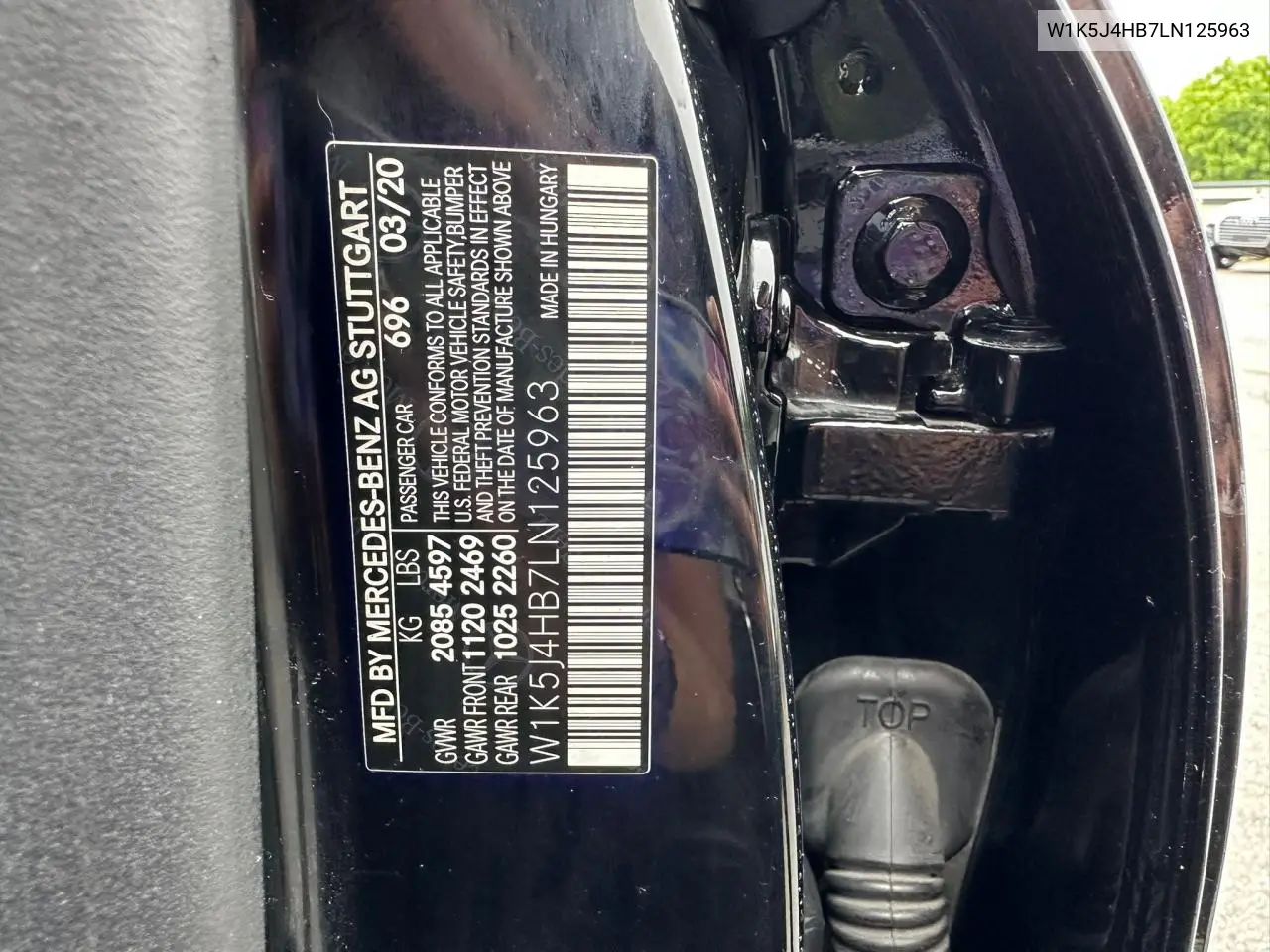 2020 Mercedes-Benz Cla 250 4Matic VIN: W1K5J4HB7LN125963 Lot: 61726585