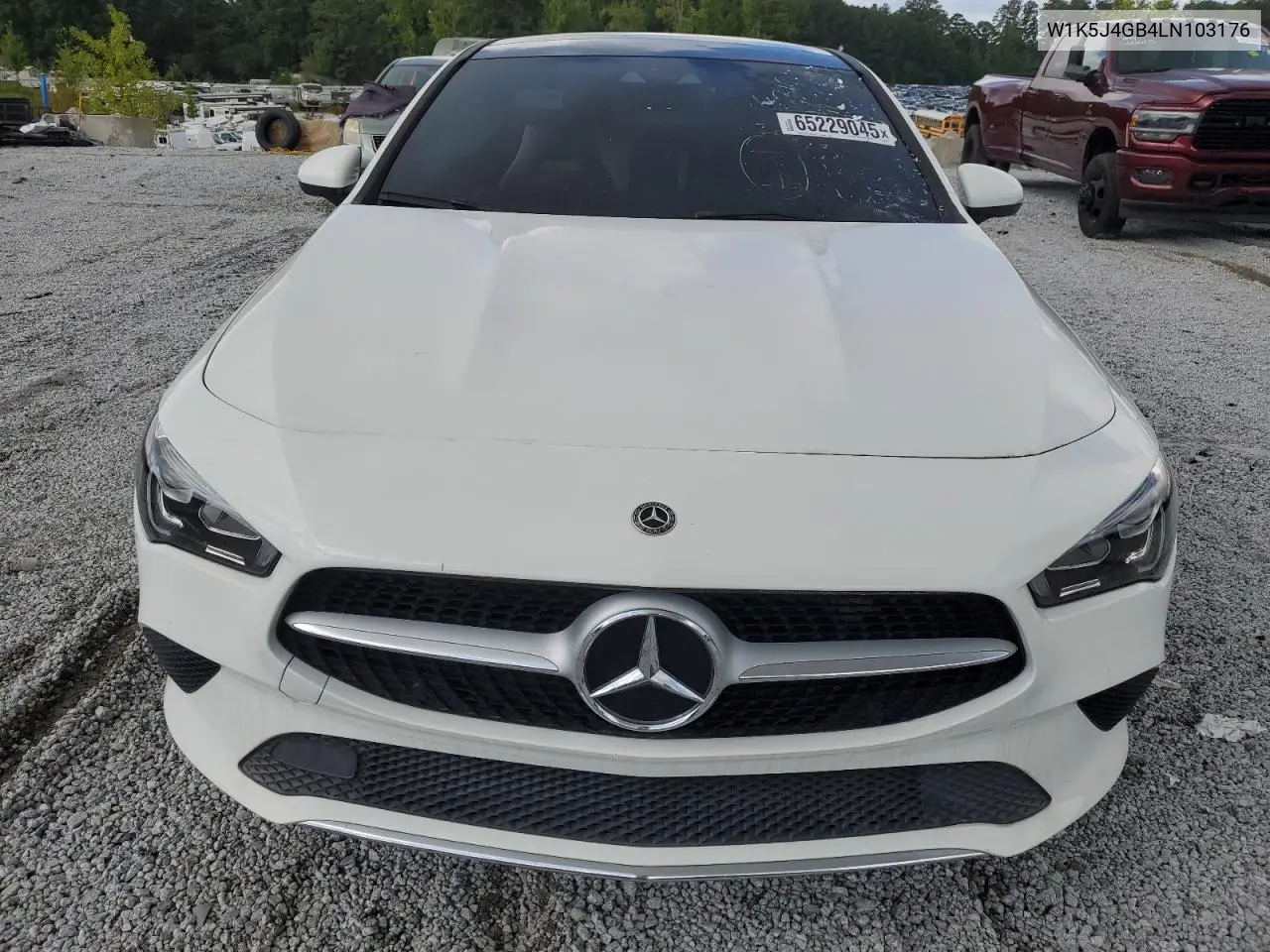 2020 Mercedes-Benz Cla 250 VIN: W1K5J4GB4LN103176 Lot: 65229045