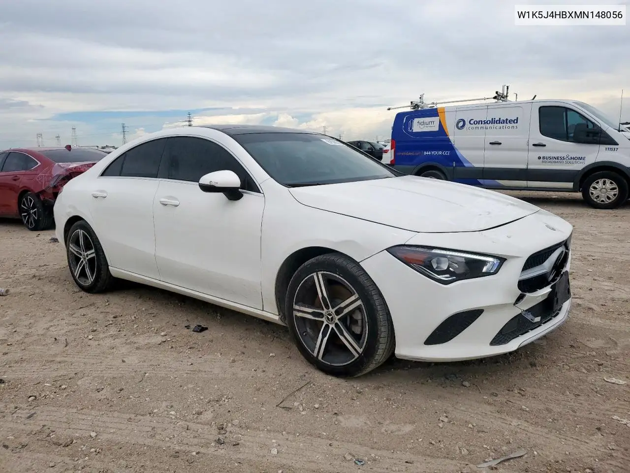 2021 Mercedes-Benz Cla 250 4Matic VIN: W1K5J4HBXMN148056 Lot: 62568315
