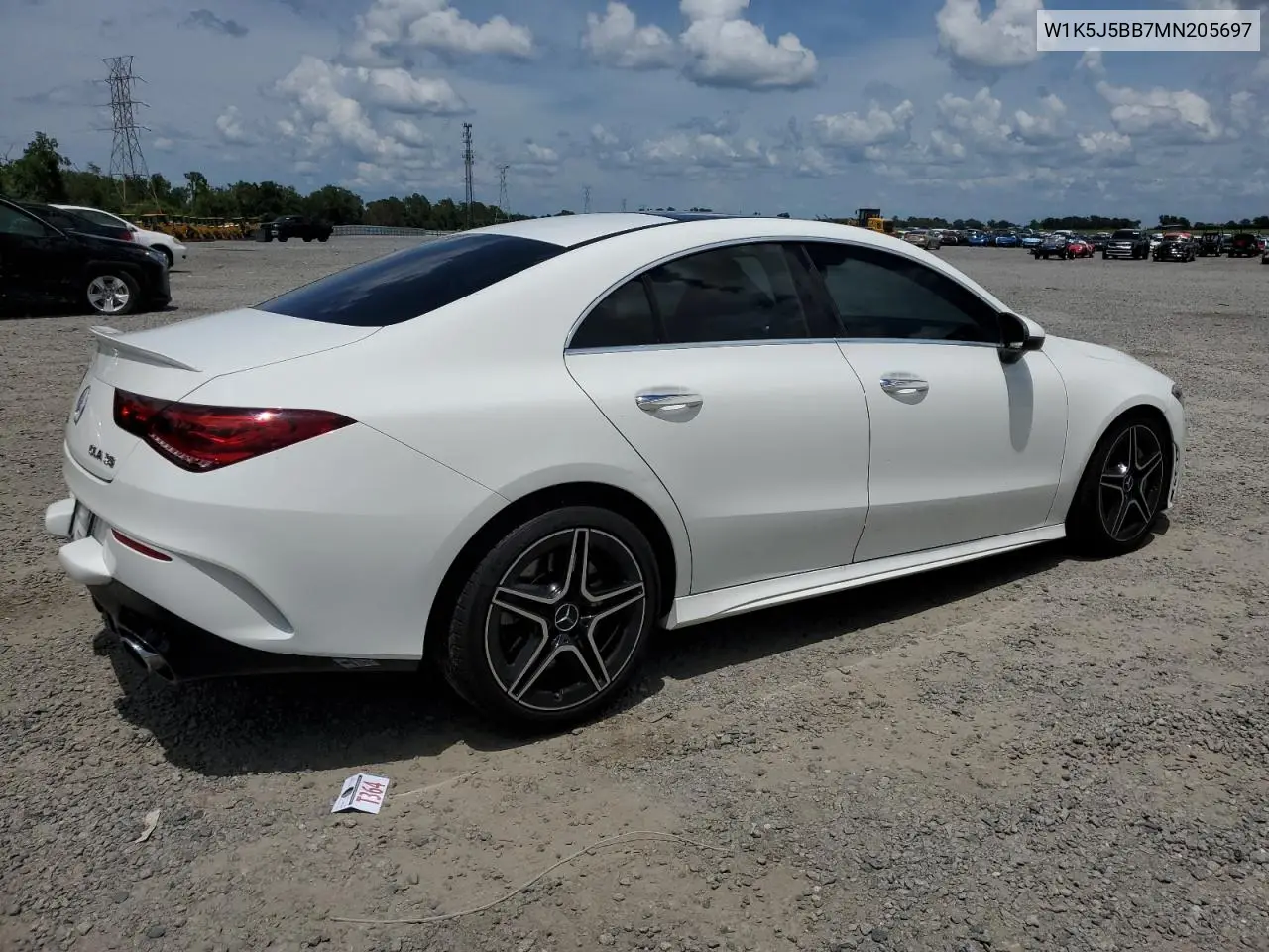 2021 Mercedes-Benz Cla Amg 35 4Matic VIN: W1K5J5BB7MN205697 Lot: 65758165
