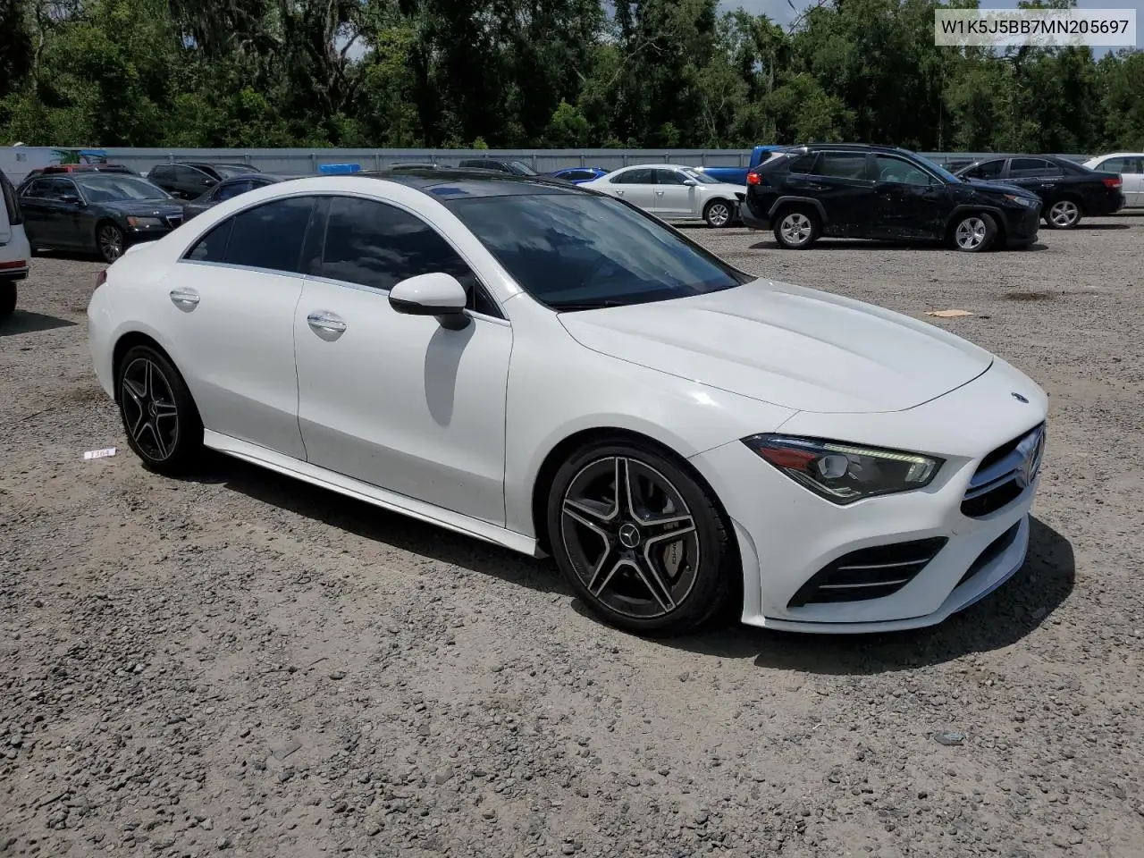 2021 Mercedes-Benz Cla Amg 35 4Matic VIN: W1K5J5BB7MN205697 Lot: 65758165